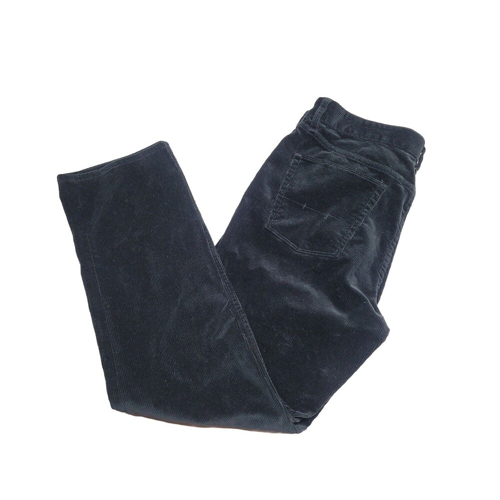 Polo Ralph Lauren Corduroy Pants 36x30 Black Straight Leg Authentic Dungarees